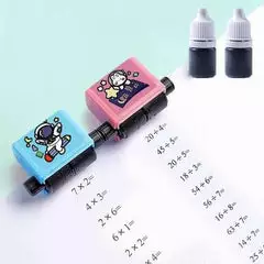 Multiplication(*) and Division Teaching Stamps for Kids, Multi Example Create This and Exam Preparation Roller Stamp for Kids