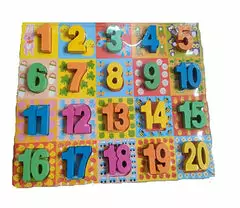 Set of 2 Wooden Learning Board - Capital Letter Learning Board for Kids, 123 Number Learning Board for Kids, Educational Board for Kids (Multicolor) (Alphabet+Numbers)